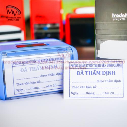 Khắc Con Dấu Đã Thẩm Định